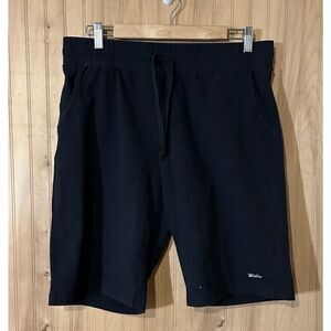 Willit Women's XL Shorts 10" Bermuda Cotton Long Shorts Black Pockets